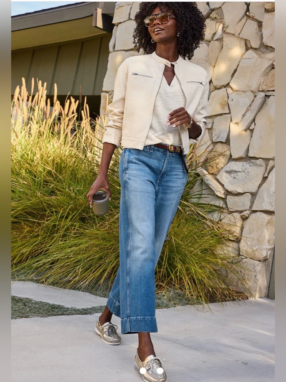 Ag Adriano Goldschmeid Natasha Wide Leg Crop Jeans -- size 25 (28 Waist )